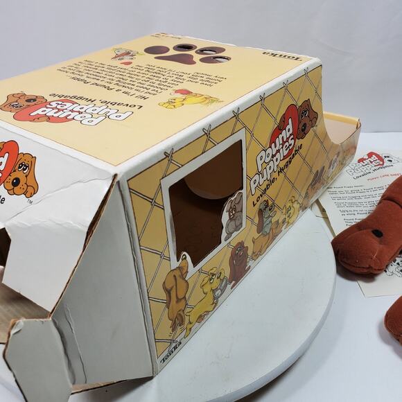 Vintage 1980 Tonka Pound Puppies Original w/ Box + Papers 14 Inch Long - Picture 10 of 12